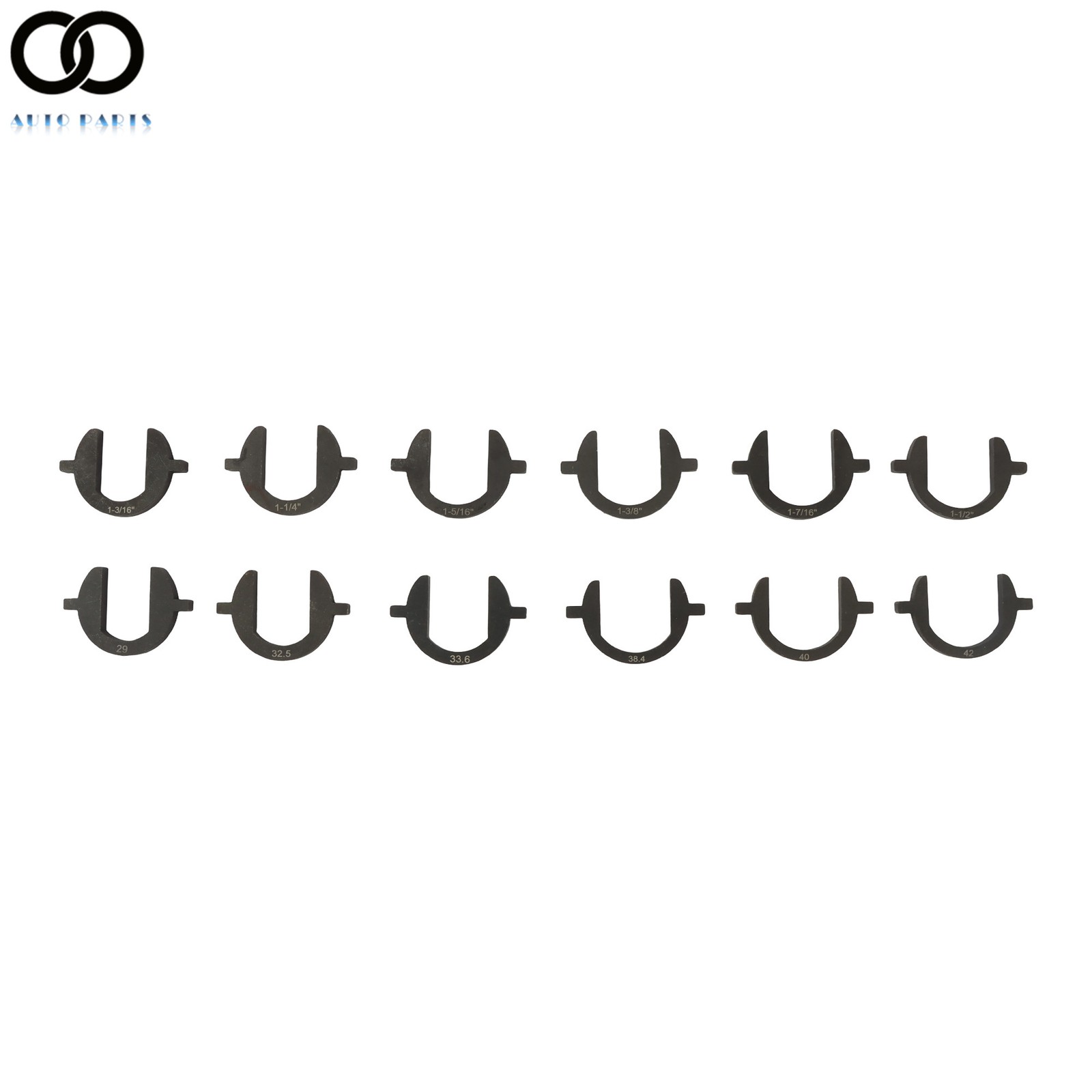 With 12 SAE & Metric Crowfoot Adapters Inner Tie Rod Removal Auto Tools Kit 13PC