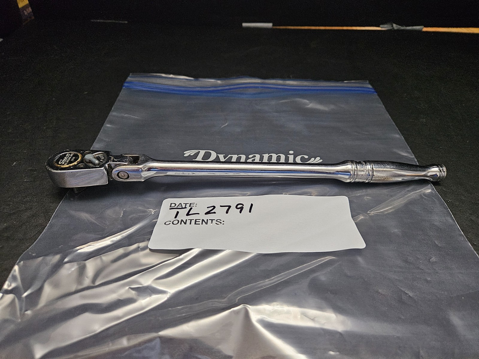 SNAP ON #F731 3/8″ DRIVE FLEX-HEAD CHROME RATCHET 11 1/4″ LONG USA (TL2791)