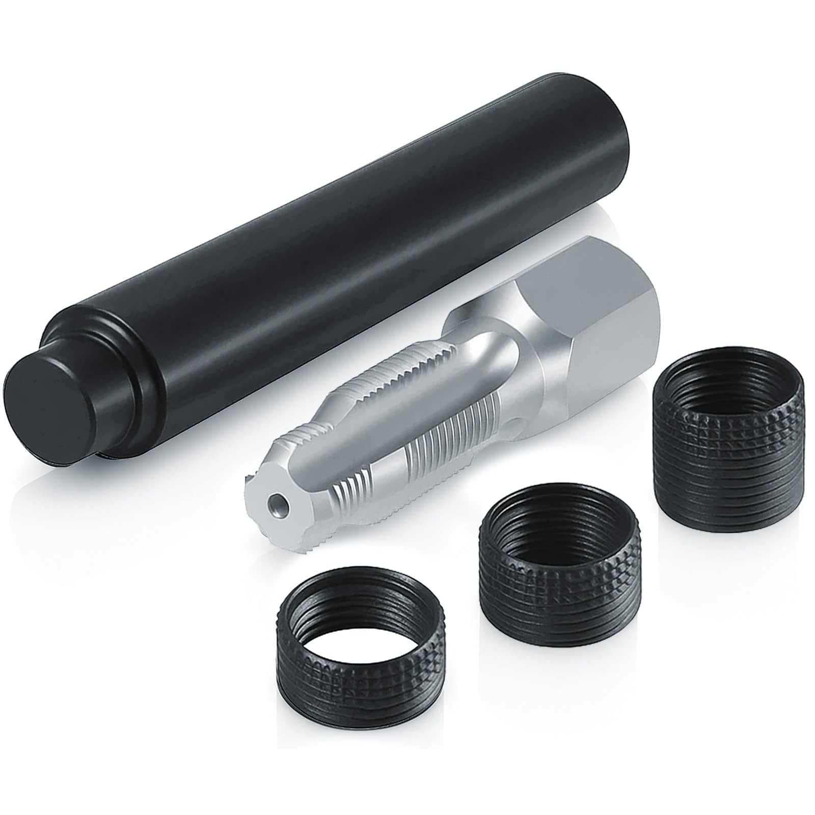 M14 x 1.25 Spark Plug Hole Thread Repair Kit – 14mm Reamer Tap, Insertion Tool &