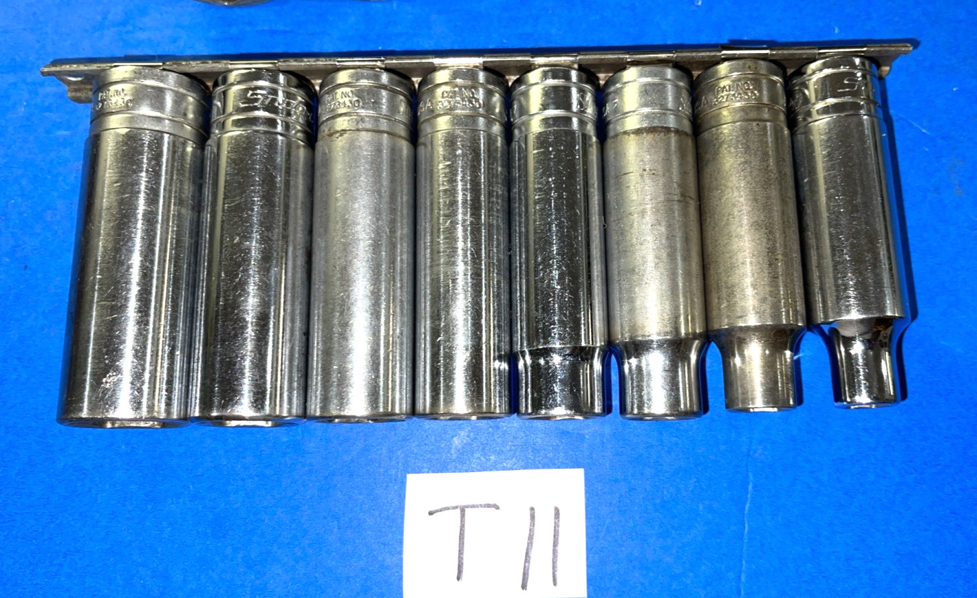 SNAP-ON TOOLS 13 PIECE 1/2 DRIVE SAE. DEEP CHROME SOCKET SET 6 POINT 313TSYA