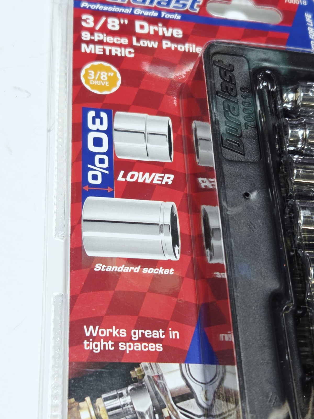 Duralast 3/8″ Drive 9pc Low Profile Sockets Metric