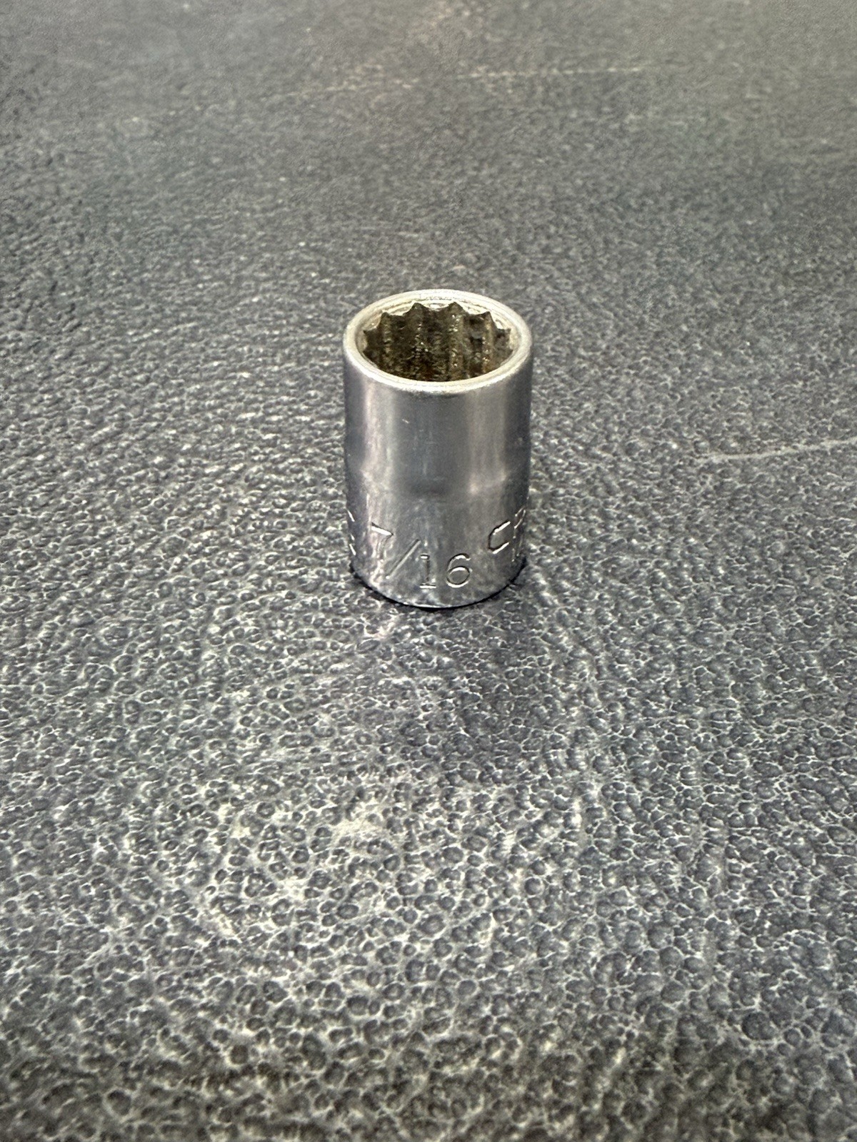 Vtg 7/16″ Craftsman VV-Series Part 44332 – 3/8″ Drive 12-Point Socket USA Made