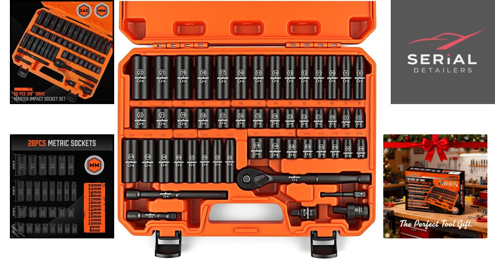 Complete 3/8-Inch Drive Socket Set – 50-Piece Corrosion-Resistant Tool Kit