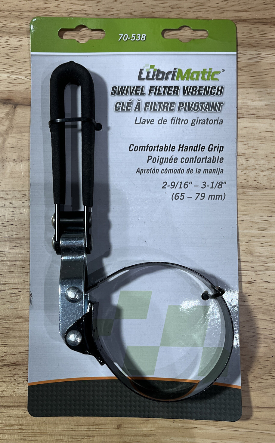Swivel Handle Oil Filter Wrench 70-538, 2- 9/16 to 3-1/8″ (65-79mm) NEW