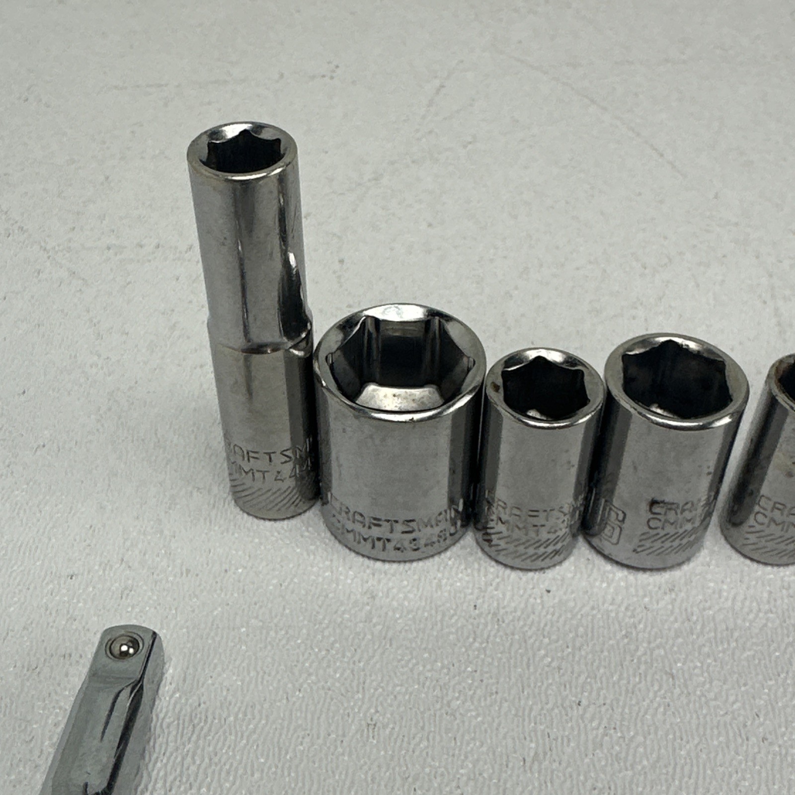 Craftsman 1/4 Ratchet With Mixed Lot Of 8 CCMT Series Sockets And Ratchet