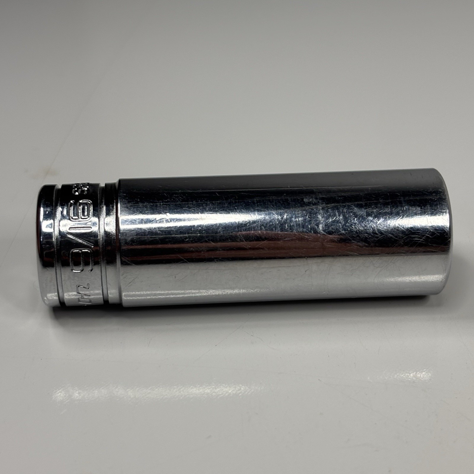 Snap On Tool SF181 3/8 Dr 12Pt SAE 9/16 Flank Dr Deep Chrome Socket USA 1998