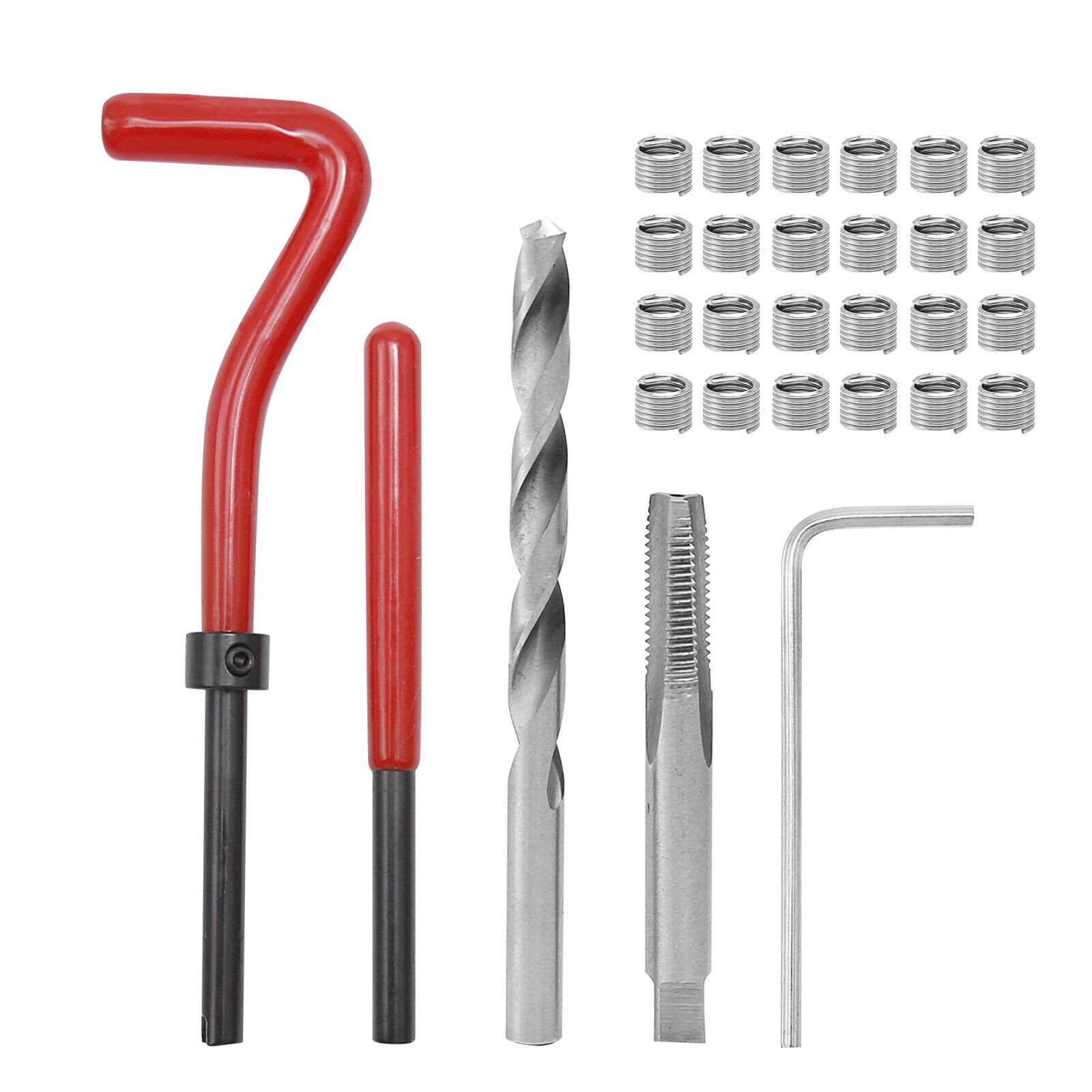 30x Metric Thread Repair Insert Kit M8 X 1.25mm Helicoil Car Pro Coil Tool US