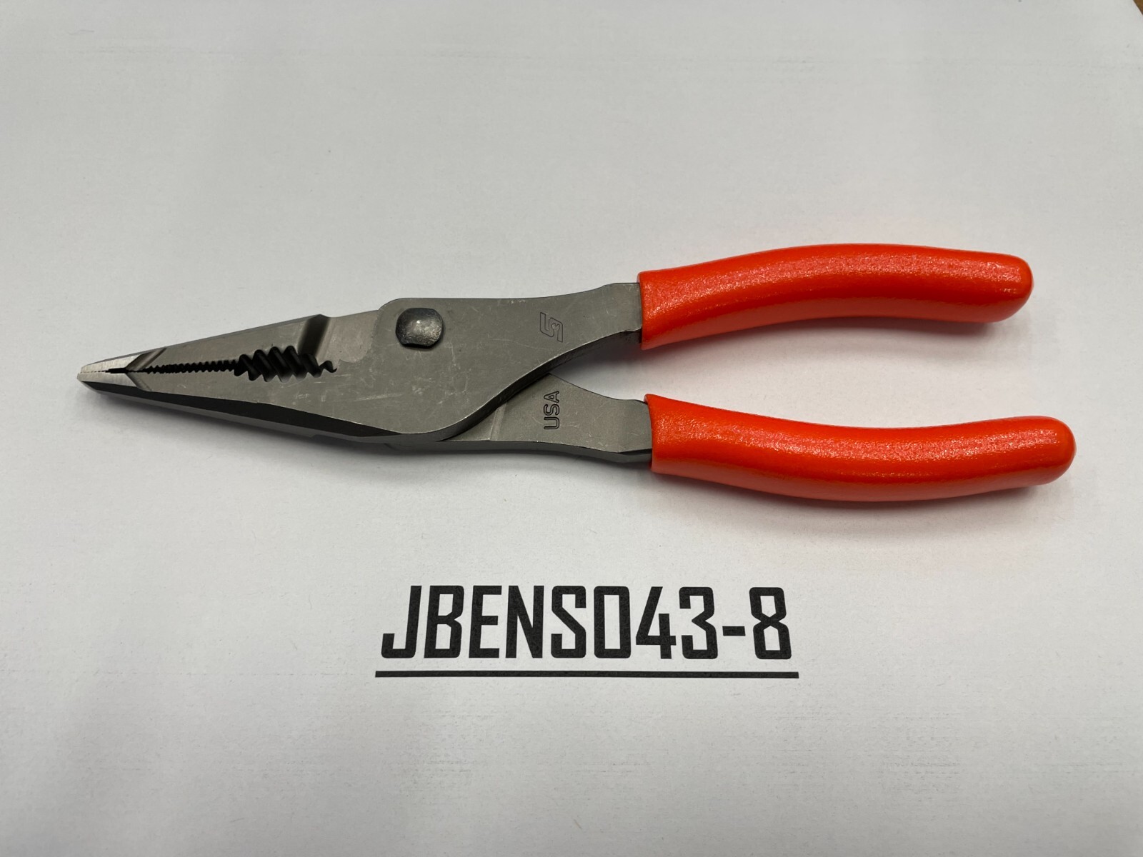 Snap-On Tools USA NEW ORANGE 7″ Soft Grip Long Nose Slip Joint Pliers LN46ACFO