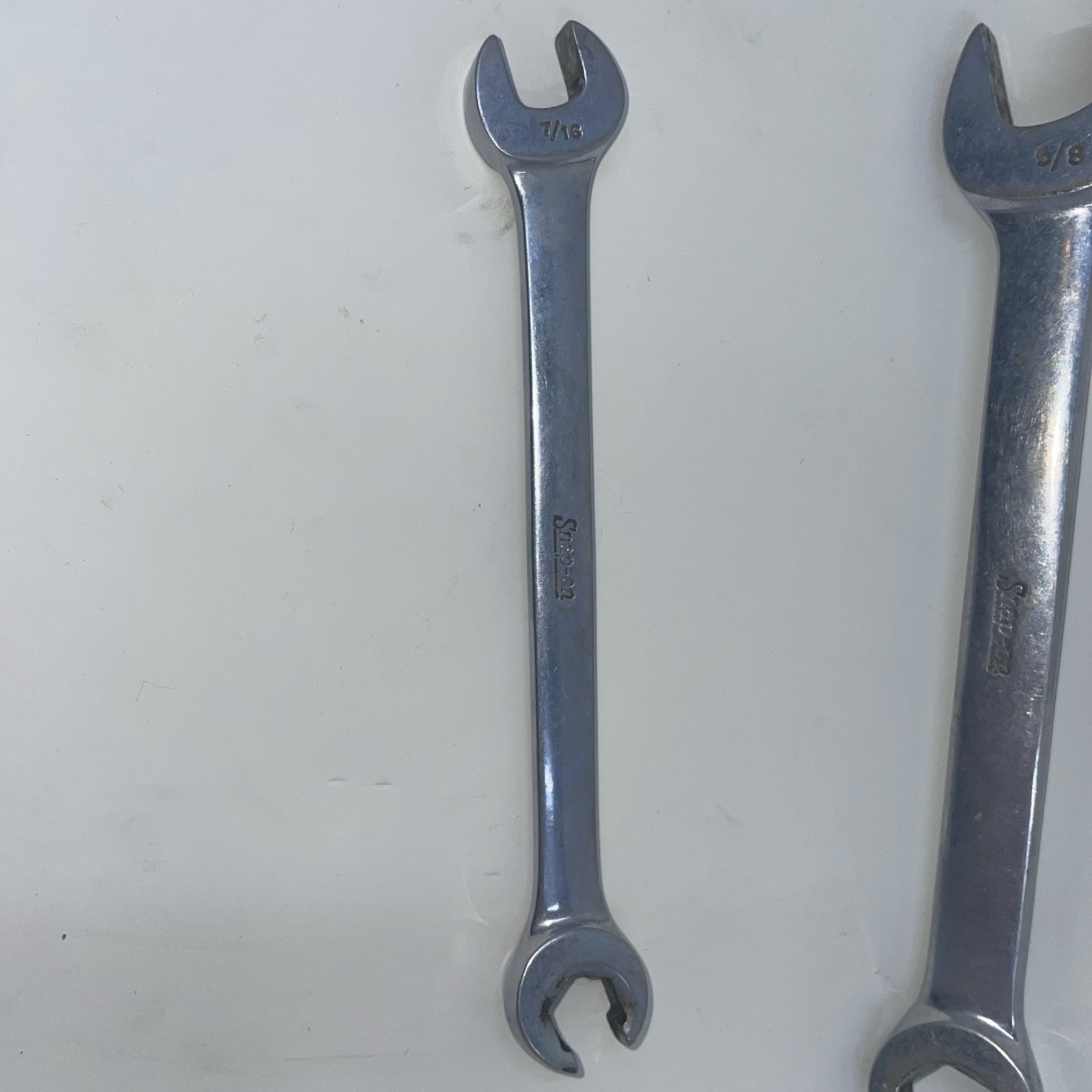 Snap-on RXS 14 , RXS 20 SAE Single End Open Flare Nut Wrench’s 7/16 5/8 USA
