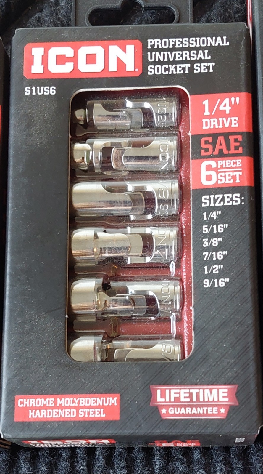 Icon 6pc ¼» Sae Universal Socket Set