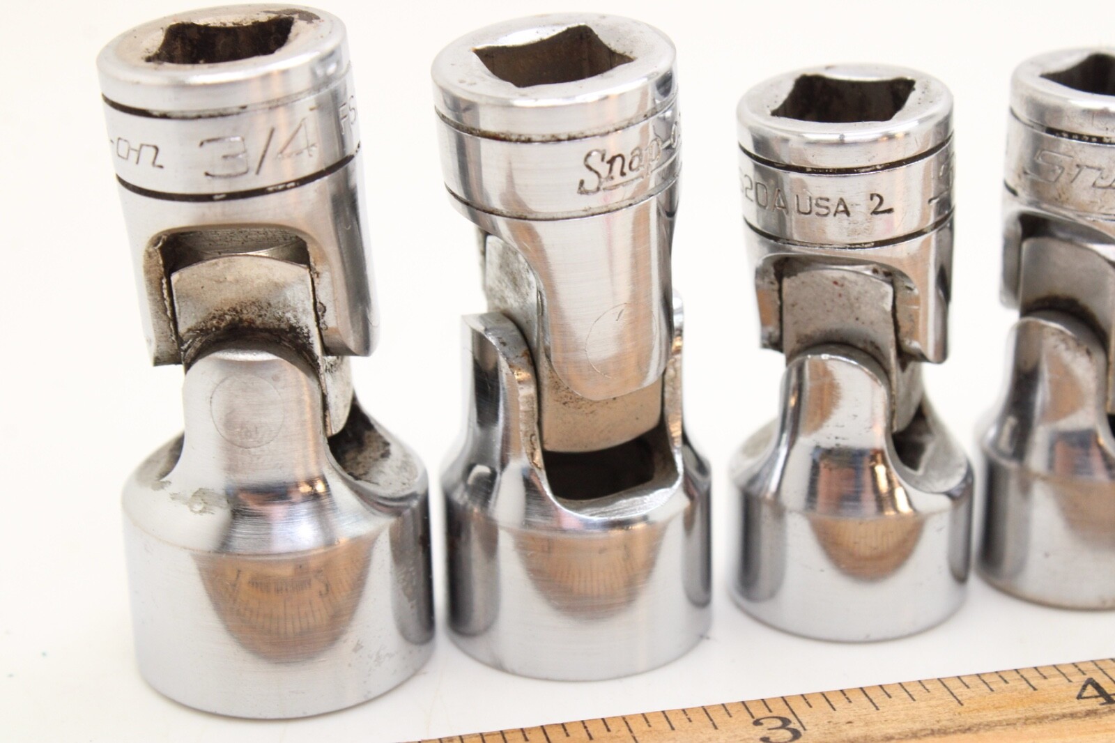 Snap-on FS24-FS14A 3/4″-7/16″ 3/8″ Drive 6 Point SAE ChromeSwivel Socket Set USA