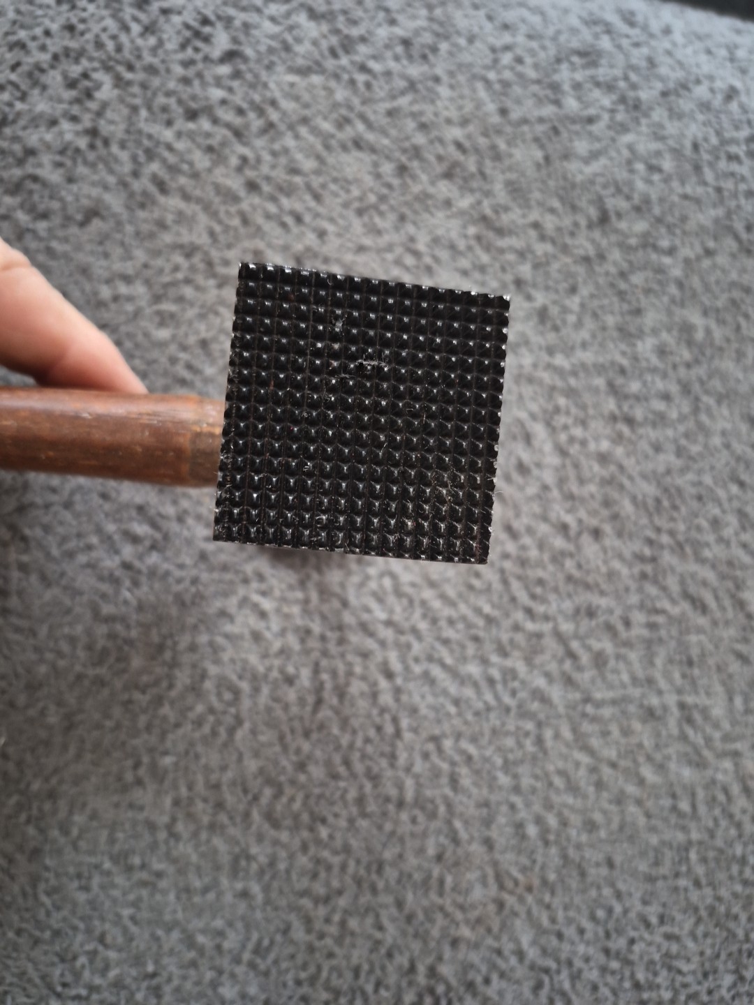 Snap On BF610B Wood Handle Serrated Face Auto Body Shrinking Hammer VERY NICE