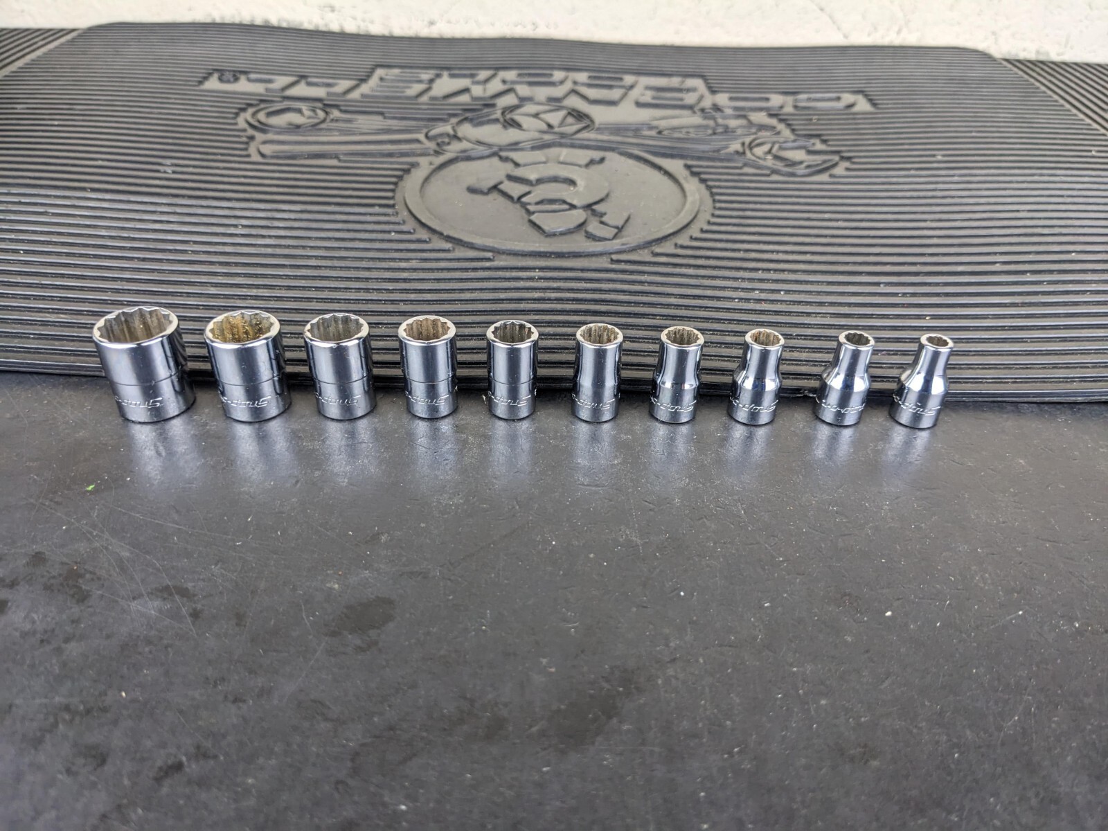 #bg107 Snap-on Tools 110TMDY USA 10pc 1/4″ Drive SAE Shallow 12pt Socket Set