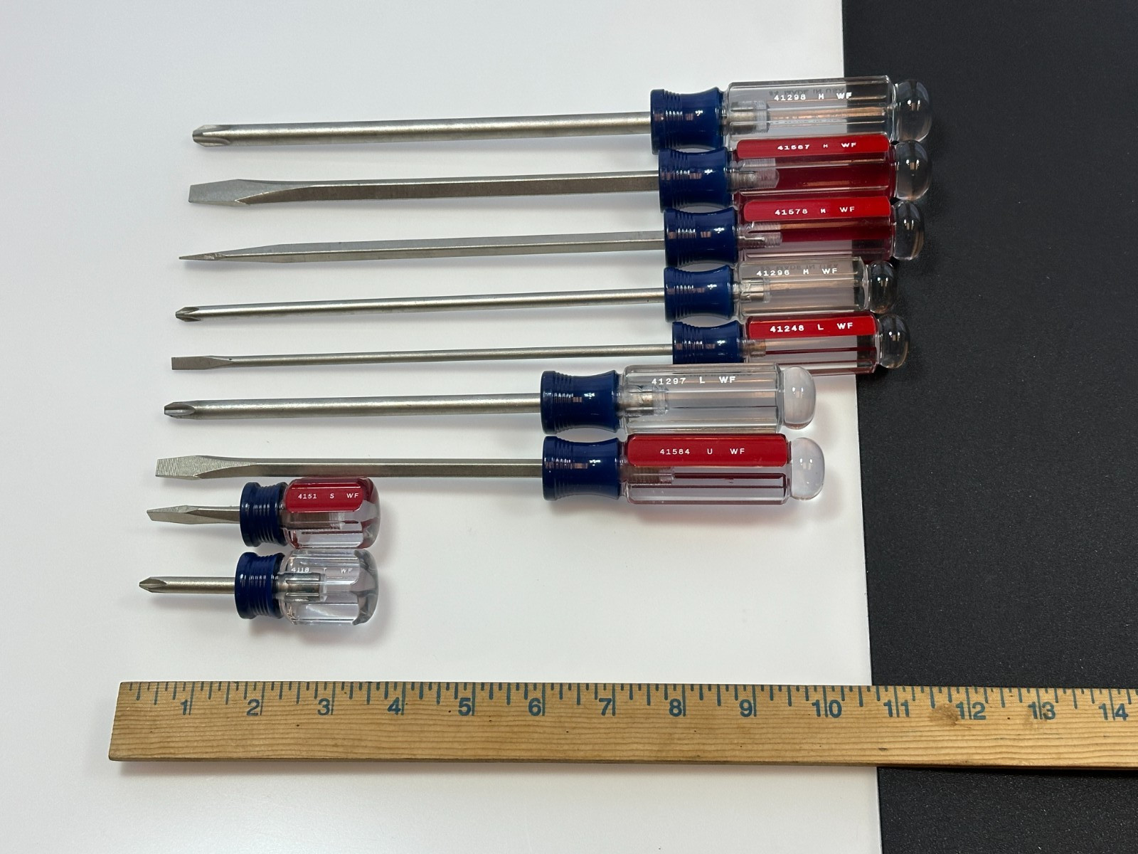 🇺🇸 Craftsman USA WF 9pc Phillips & Flat Slotted Screwdriver Set, NEW OLD STOCK