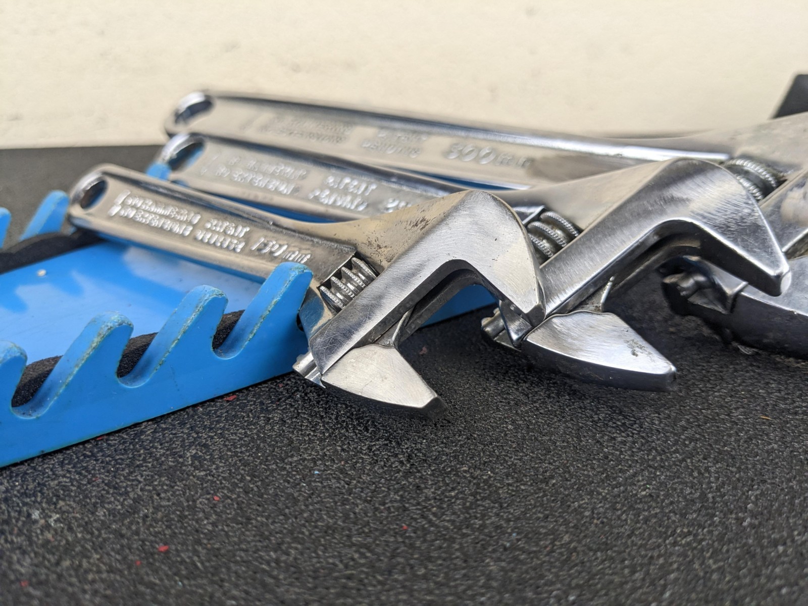 #bl847 Snap-on 3pc Vintage Adjustable Wrench Set AD6 AD8 AD12 USA