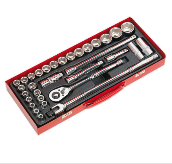 Sealey AK693 1/2 Sq Drive 6pt Walldrive Socket Set Metric Imperial