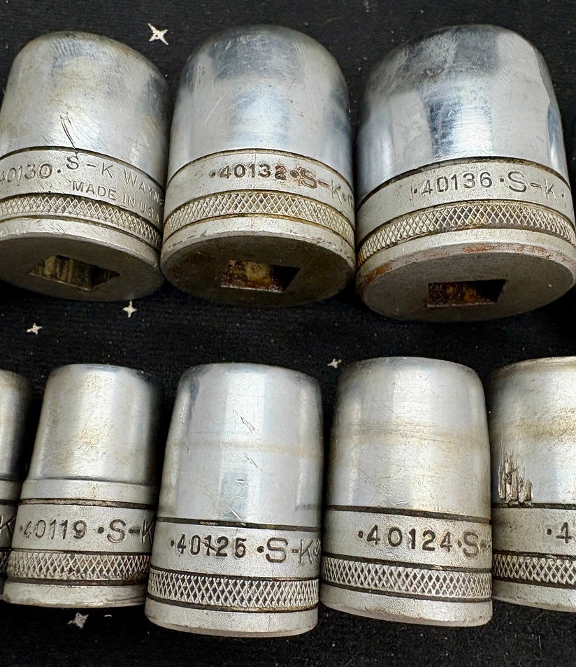 VTG S-K Tooks 14 Piece Set 12 Point Sockets 7/16″ To 1-1/8″ 40114-40136 USA