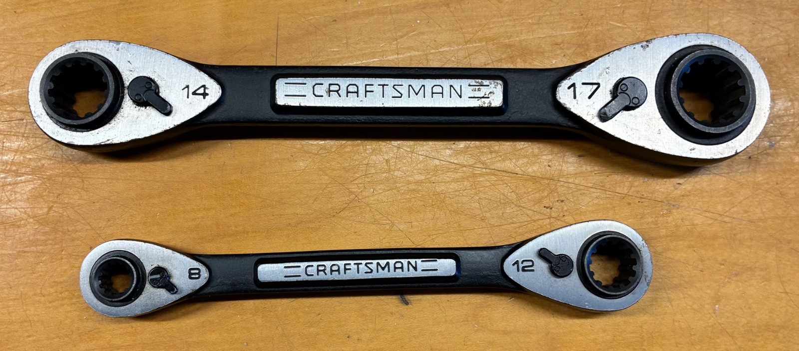 2 Ratcheting Craftsman Box Wrenches Metric 8 10 12 13 14 15 17mm