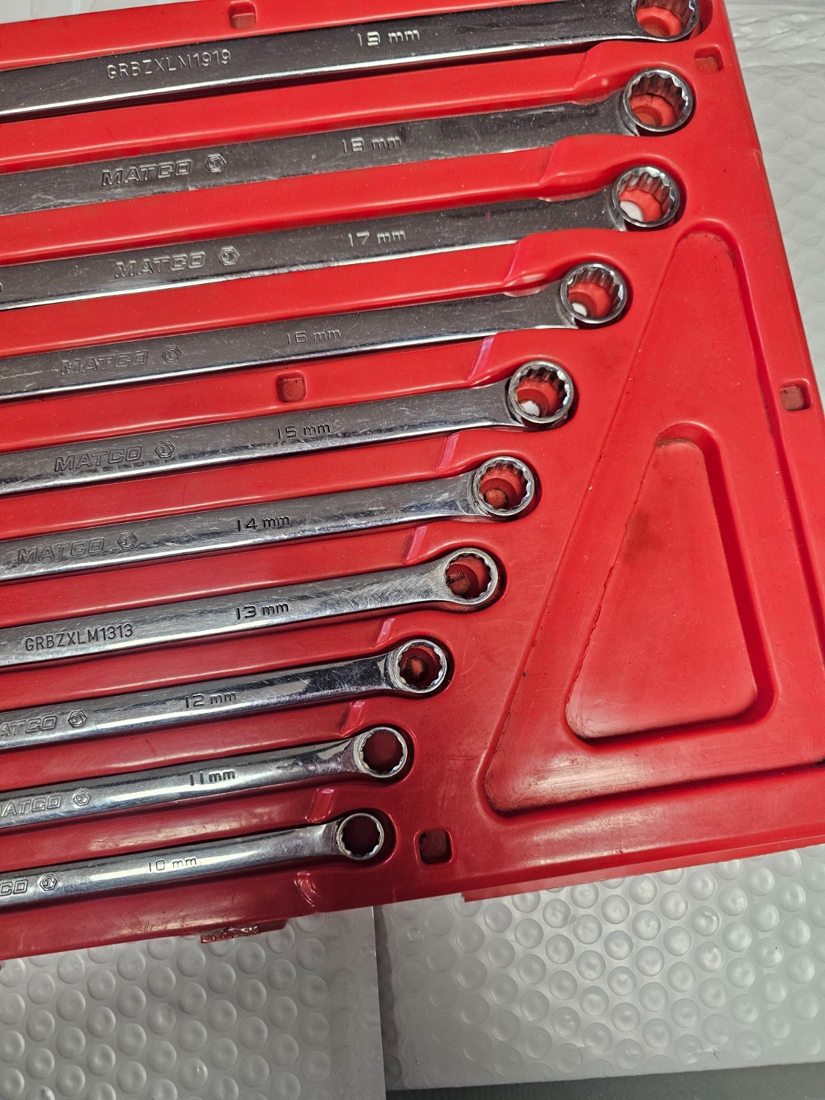 Matco GRBZXLM 10pc Extra Long 10mm-19mm Ratcheting Set