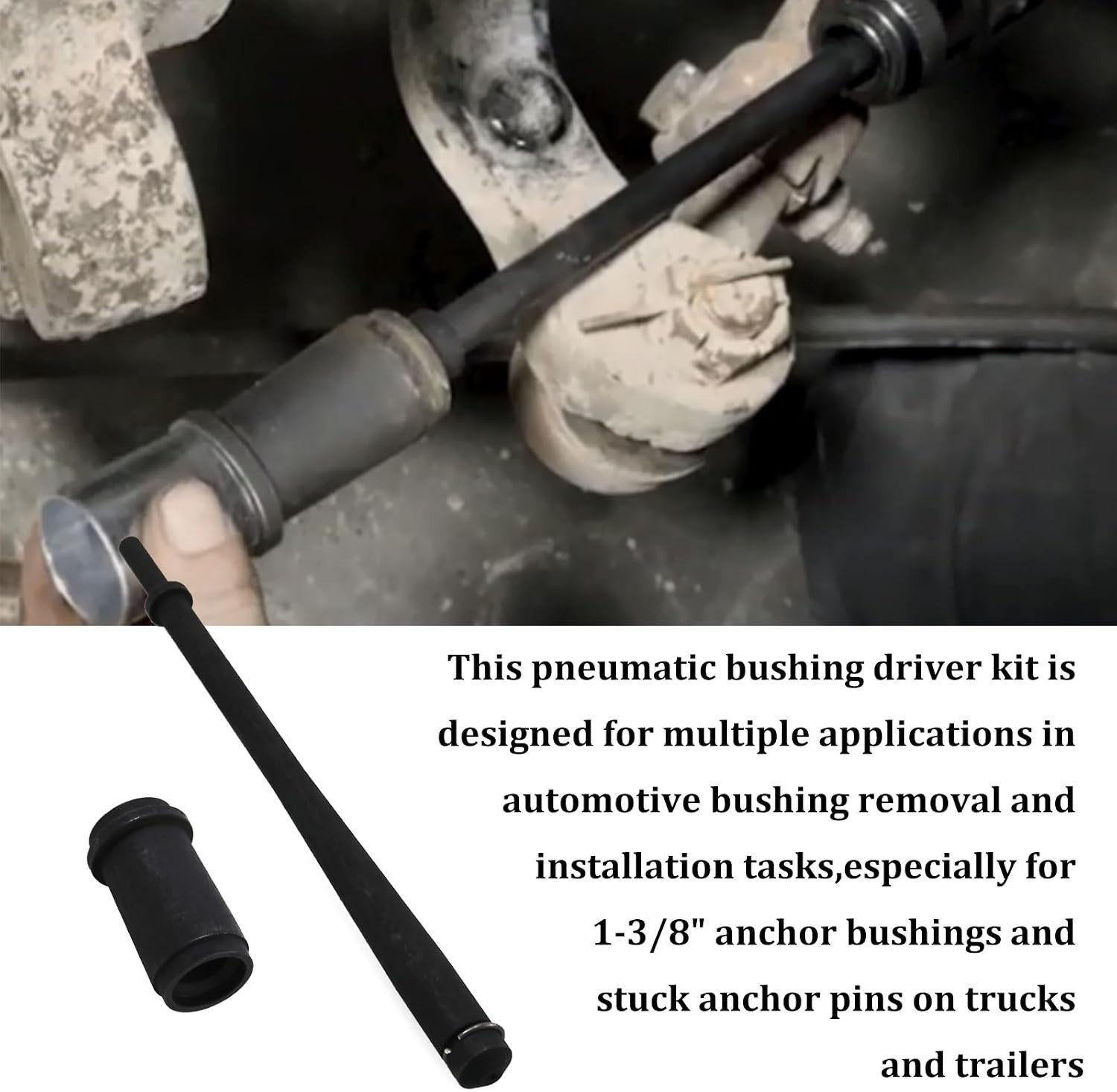 Heavy-Duty Truck Anchor Pin Bushing Removal Tool Kit 1-3/8″