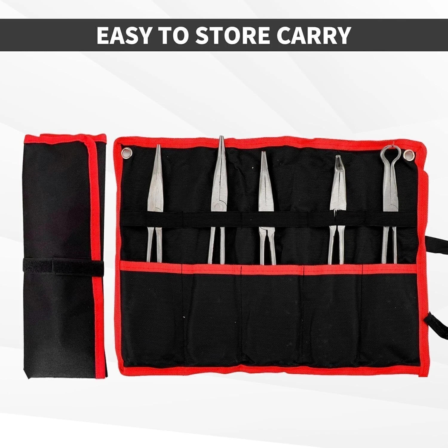 5 Pcs Needle Nose Pliers 11 in Long Needle Nose Plier Set with Storage Bag