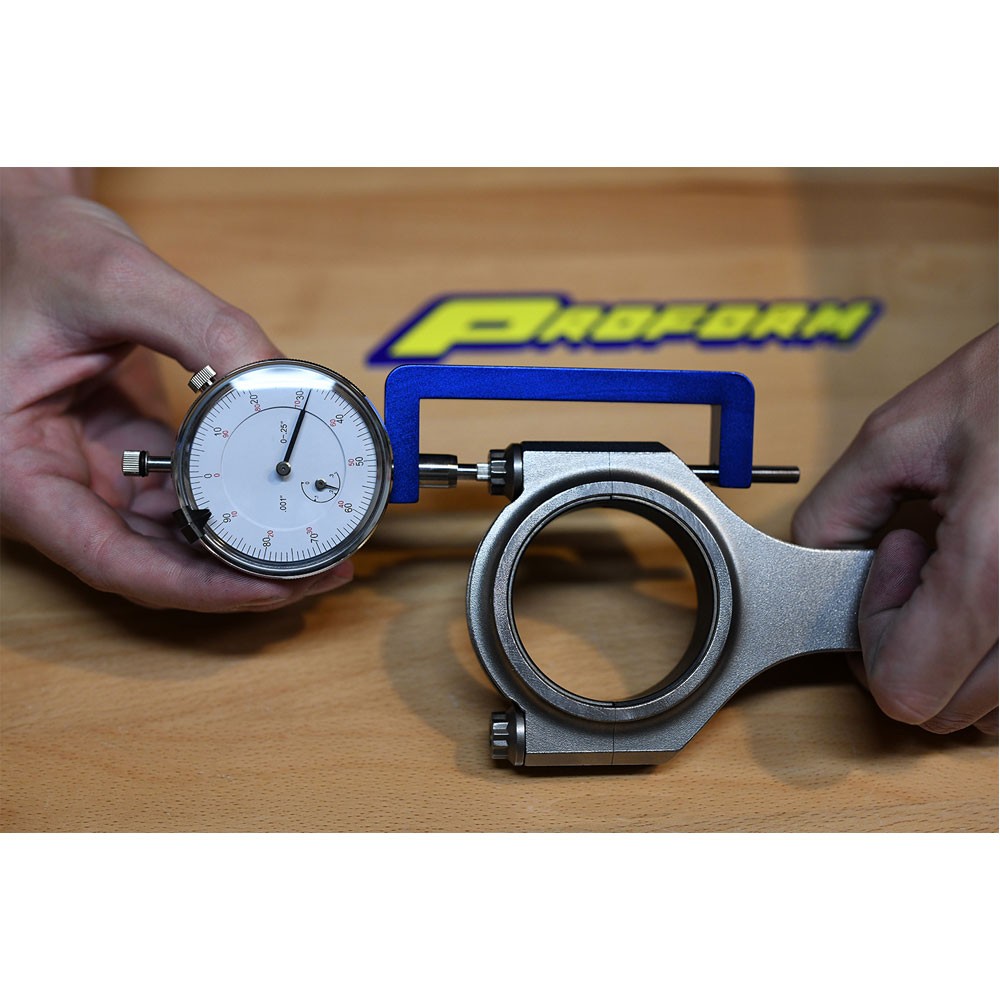 Proform Engine Connecting Rod Bolt Stretch Gauge Tool 66788; 0 to 1″ Blue Steel
