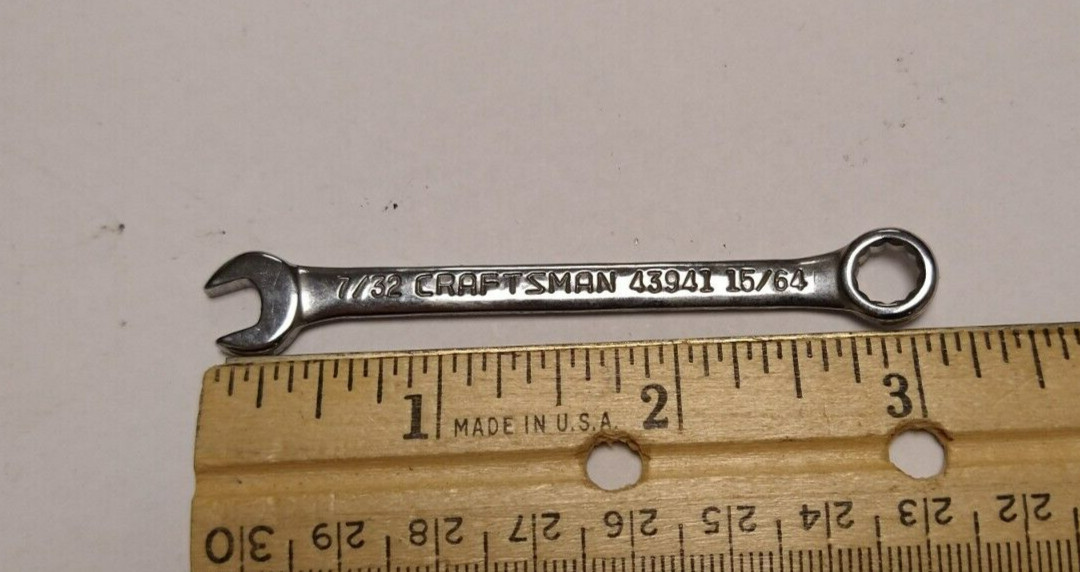 Craftsman 7/32″ 15/64″ Combination Ignition Wrench Vintage 43941 Made in USA