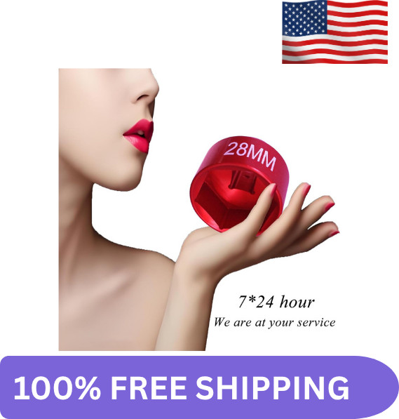 28mm fuel filter Socket Cummins tools 3/8 drive for Dodge Ram 6. 7L 28mm, Red