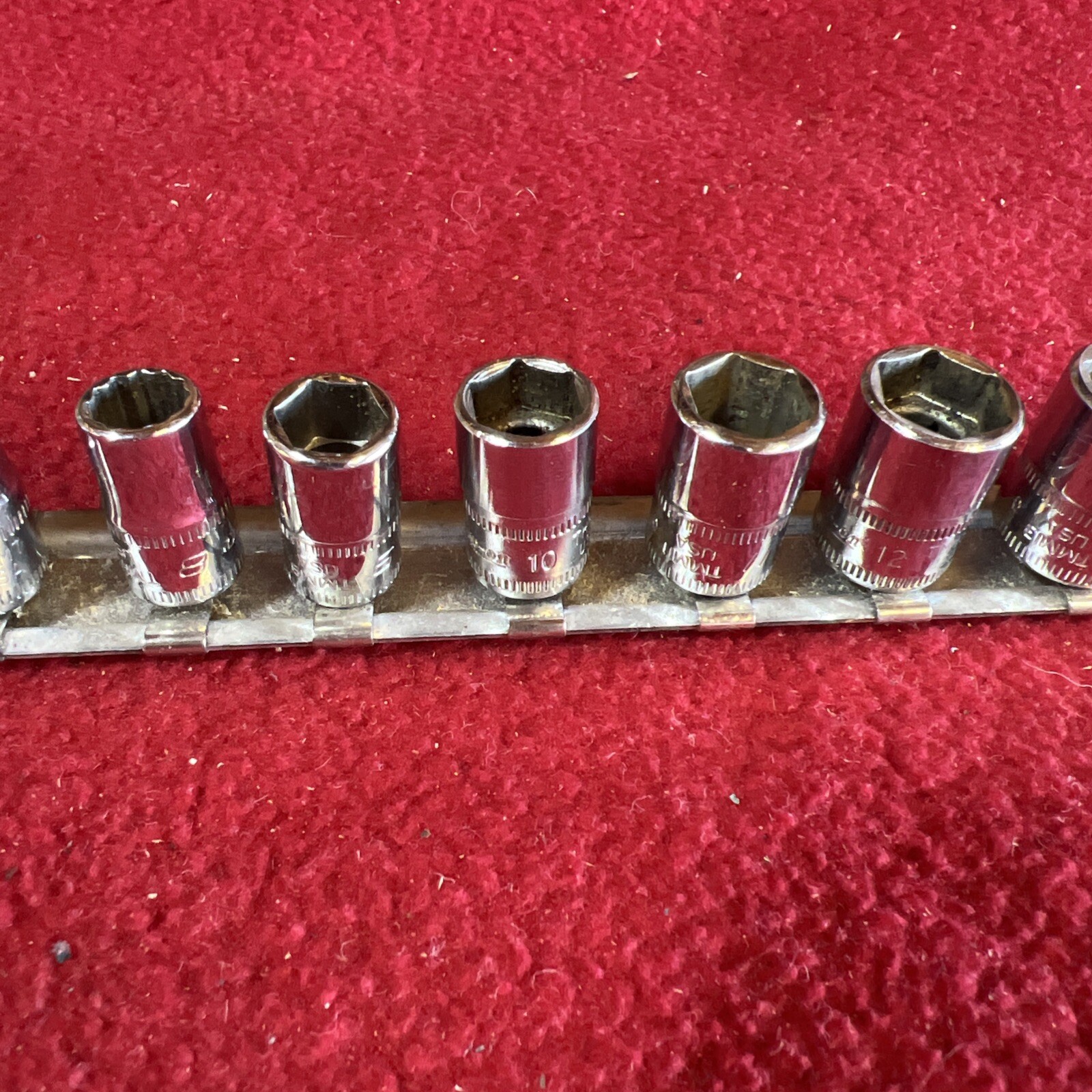 Snap On 1/4in. Drive TMM 4mm – 14mm 6 Point Shallow Socket Set (11 Piece) No 8mm