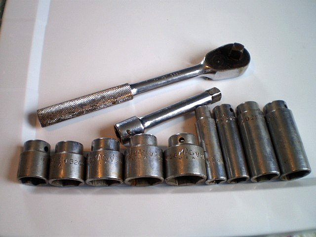 MAC Tools V Series Socket Set SAE 1/2” Drive 11 Pieces Made in USA