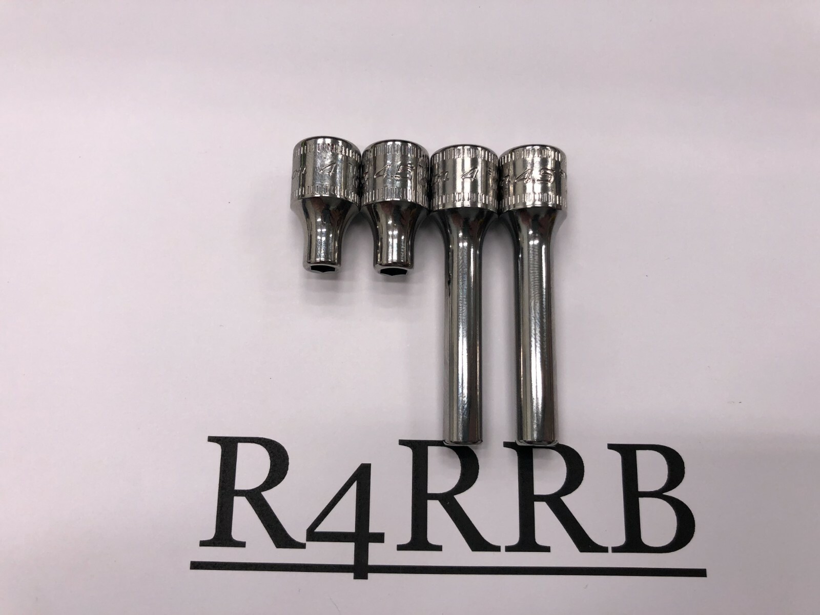 Snap-on Tools USA NEW 4pc 1/4″ Drive METRIC 6PT Shallow & Deep ADD ON 4MM 4.5MM