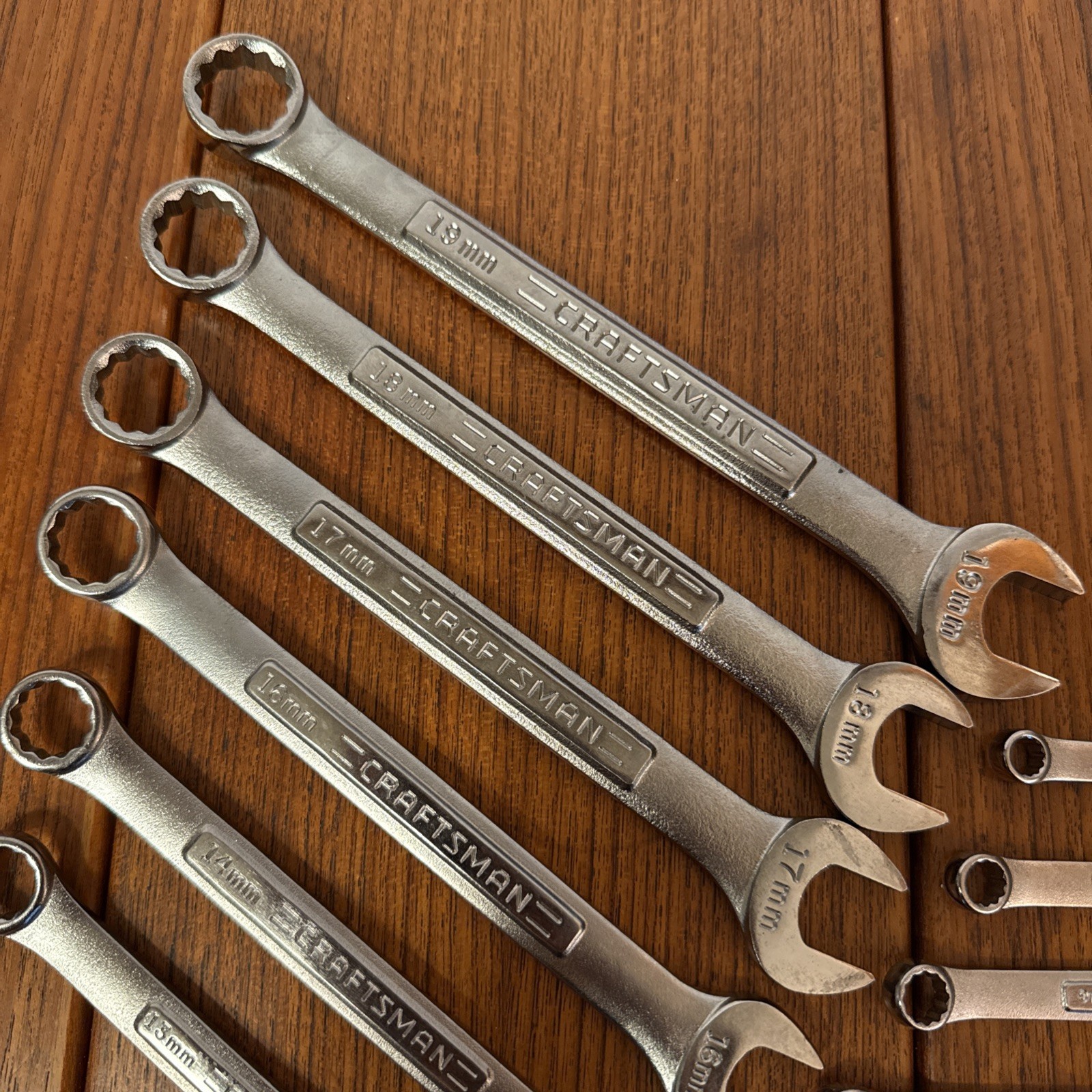VTG Craftsman USA Metric Wrench Set 7mm-19mm V-Inverted -V VA 12pc