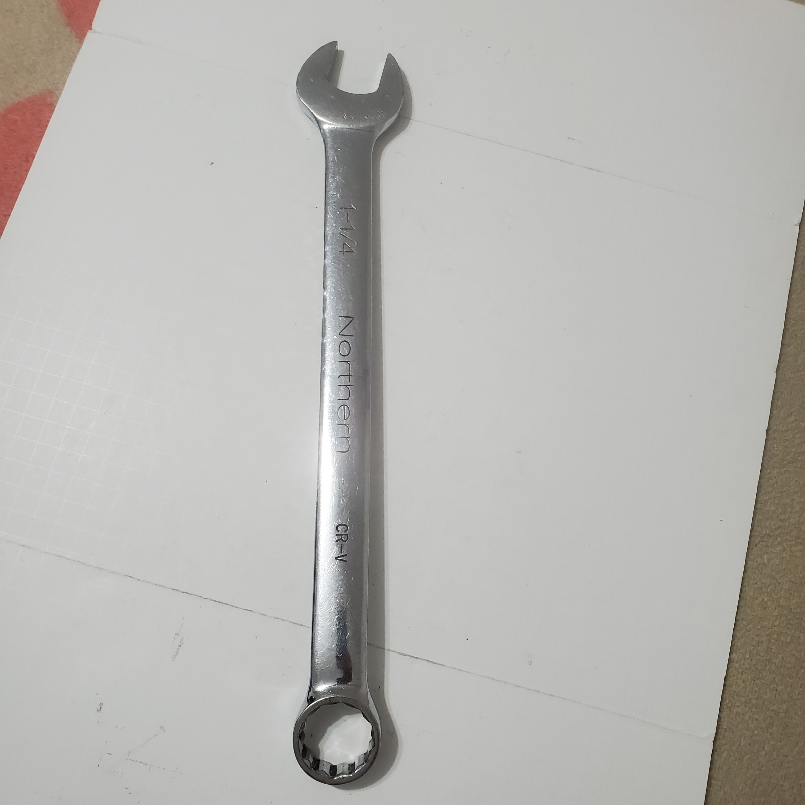 Northern Tools Large 1-1/4 Combination Wrench 12pt. SAE Chrome Finish