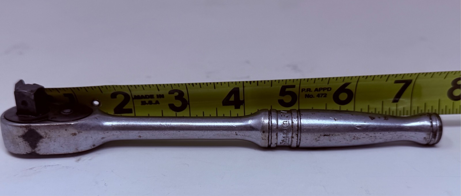 Snap On Vintage Ratchet 3/8″ Drive 7.5″ Long F-710-D Made In USA Snap-On F710