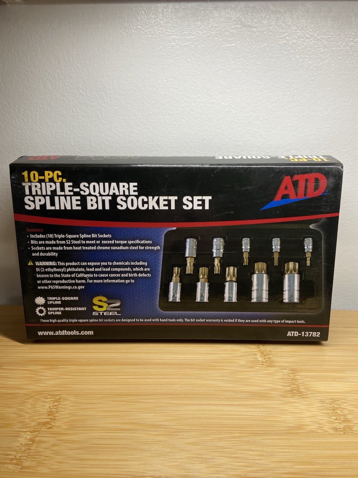 ATD Tools, ATD-13782 – 10 Pc. Triple Square Spline Bit Socket Set