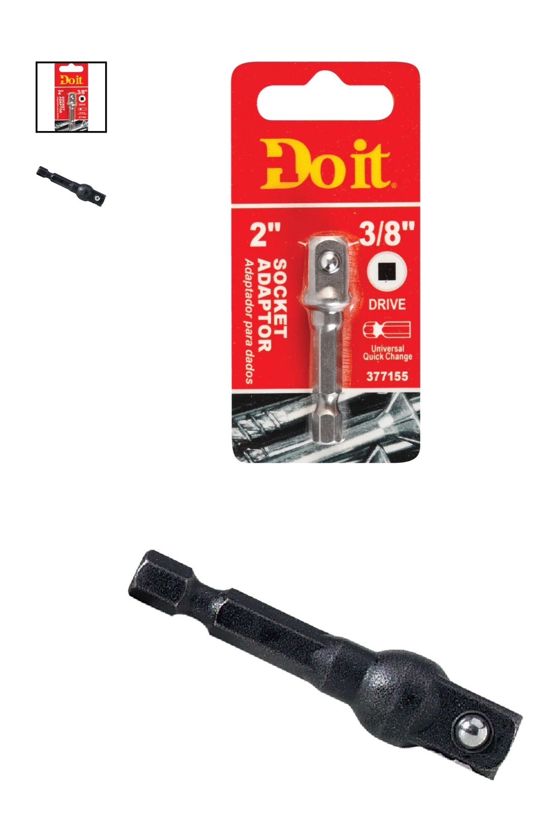 3 EA Do it 3/8 & 1/4 Square Socket Adapter 377147/377155 FOR DEWALT / MILWAUKEE
