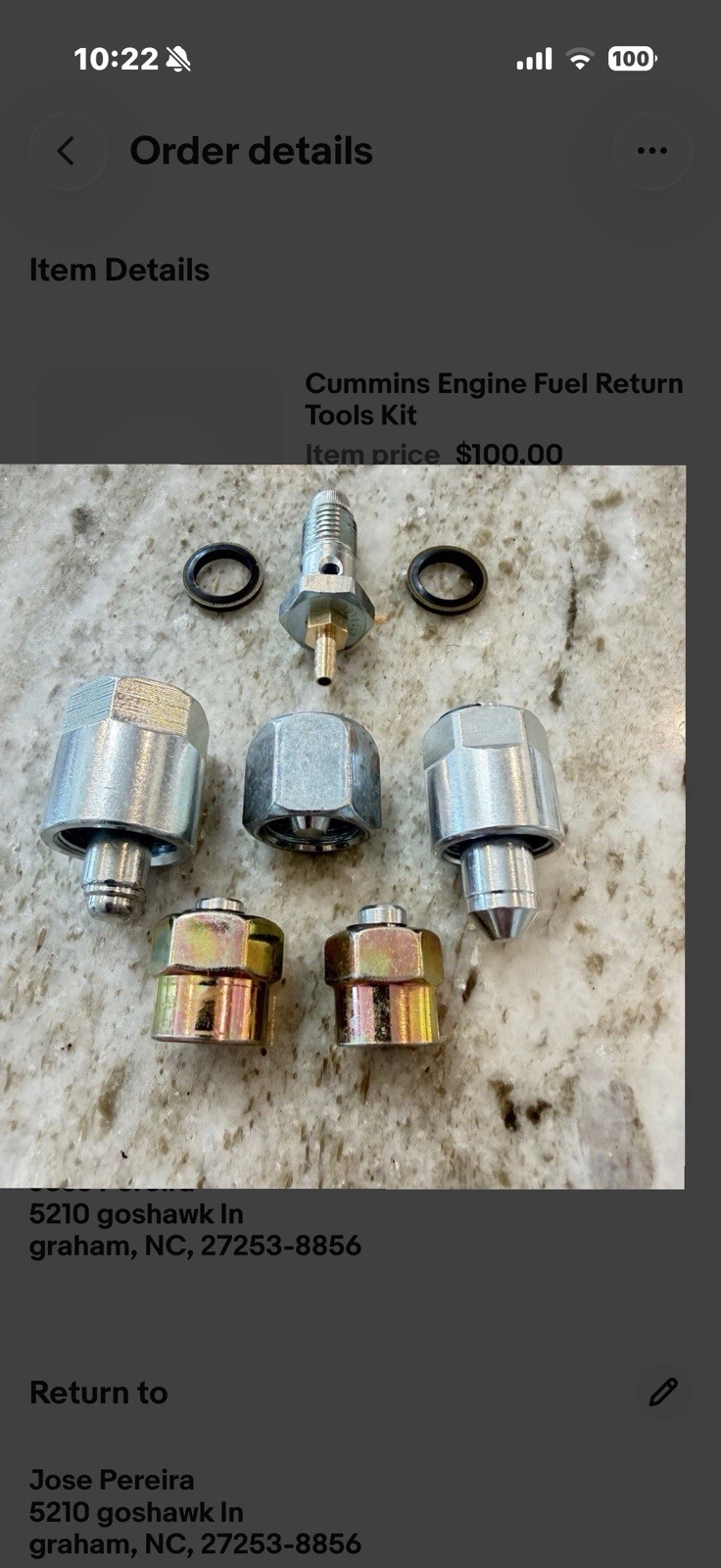 Cummins Fuel Return Tool Kit