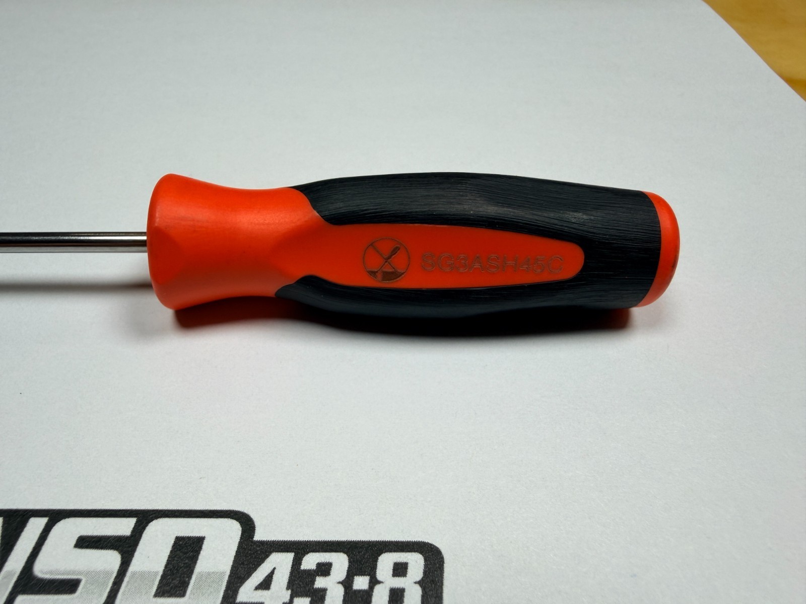 Snap-on Tools USA NEW ORANGE 6″ Mini Soft Grip Short 45° Tip Pick SG3ASH45CO