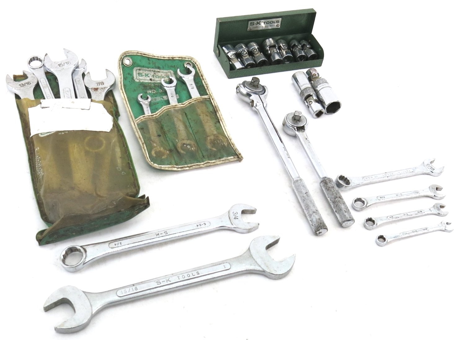 Lot Of 26 Various SK Tools Ratchets Combination Wrenches Socket Accessories