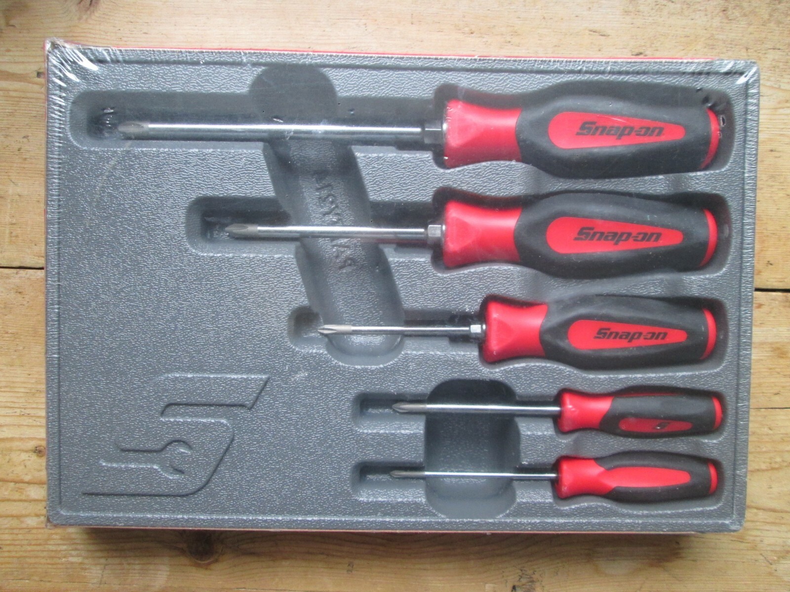 Snap On Classic Red Phillips Screwdriver 5 Piece Set New Premium Tools