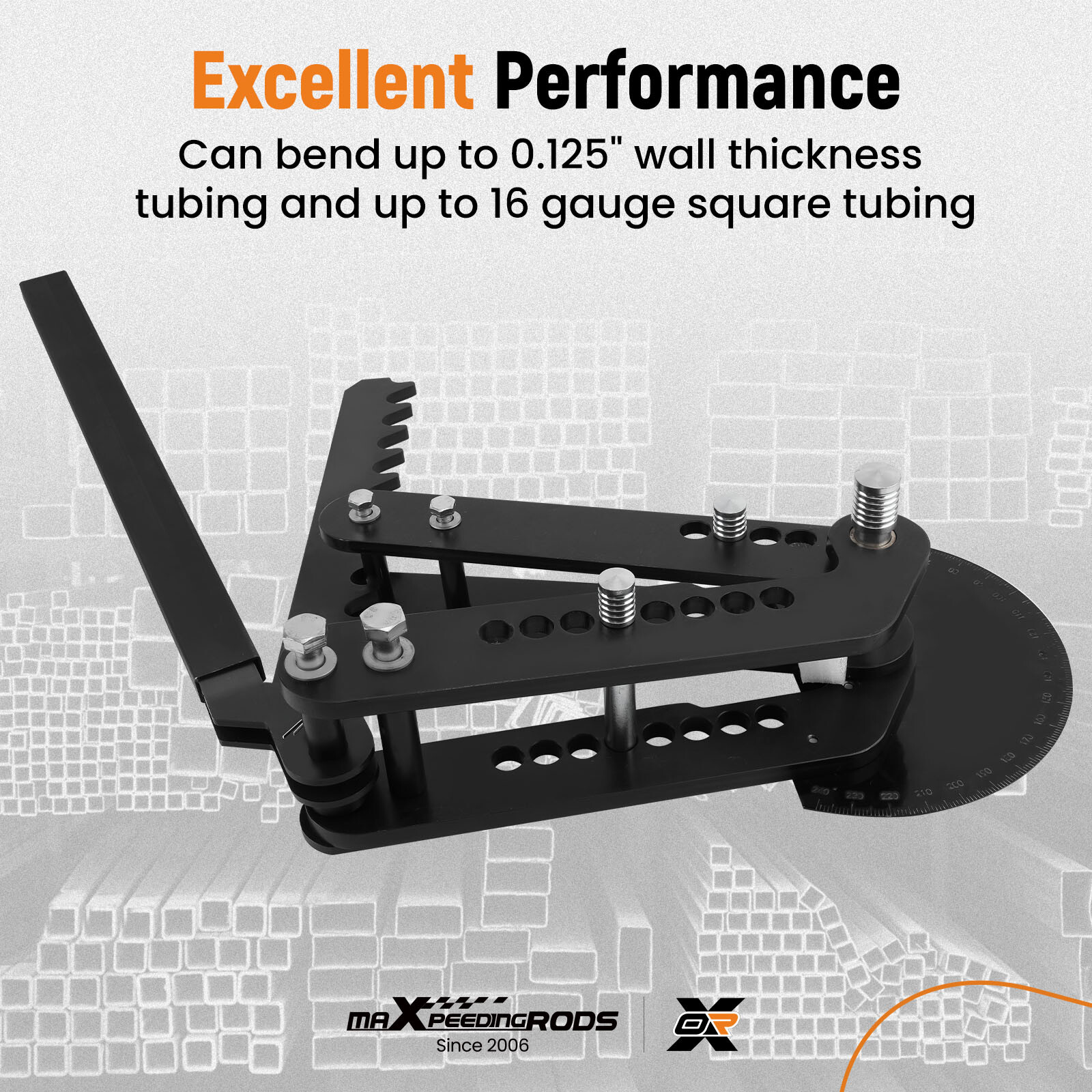 Oxide Coating Steel Manual Hand Bender Tubing Tube Bender Black New