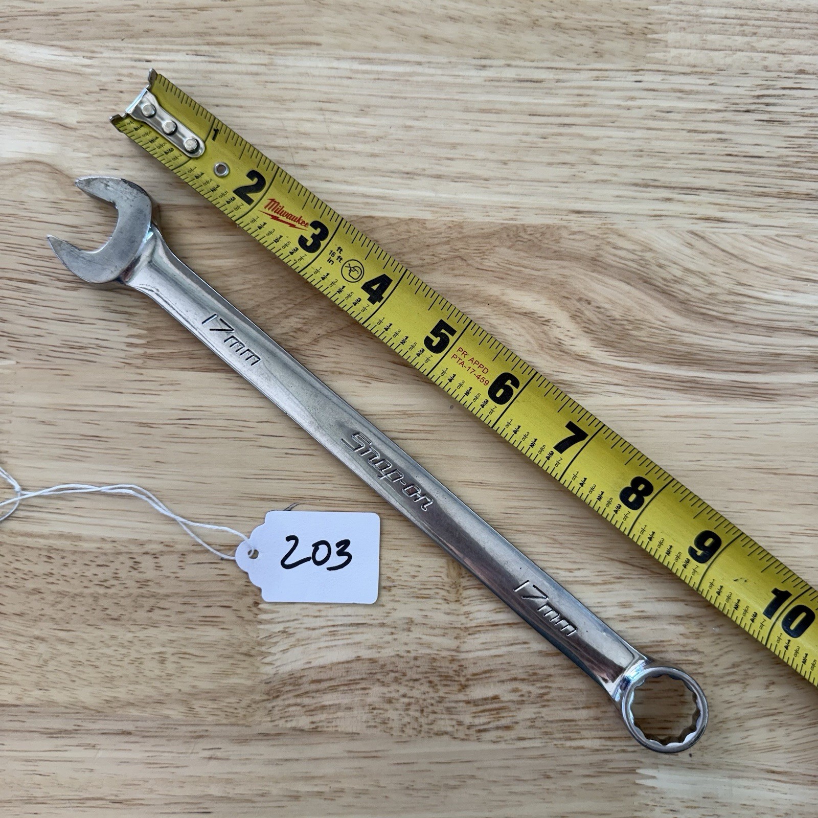 Snap-On OEXM170B Combination Wrench – 17mm – 12 Point Box End – USA- Metric