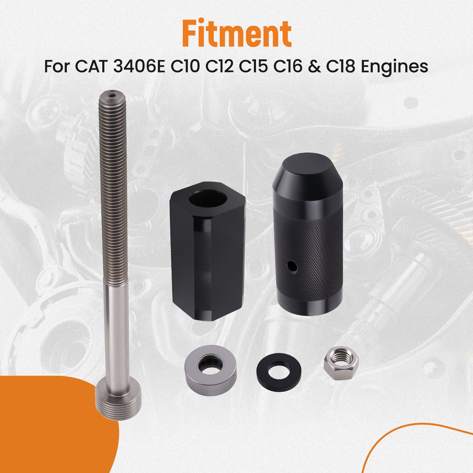 Injector Maintenance Tool Kit for CAT C10 C12 C15 C18 3406E Engine 9U-6891 Steel