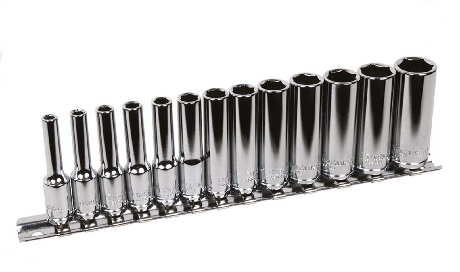 13Pc 1/4″ Drive Metric Deep Hexagon (6-Point) Socket Set 4mm-14mm