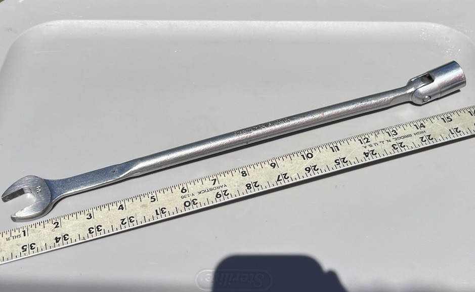 Snap-On 3/4″ 12pt Long Handle Chrome Flex Head Combination Wrench OH24