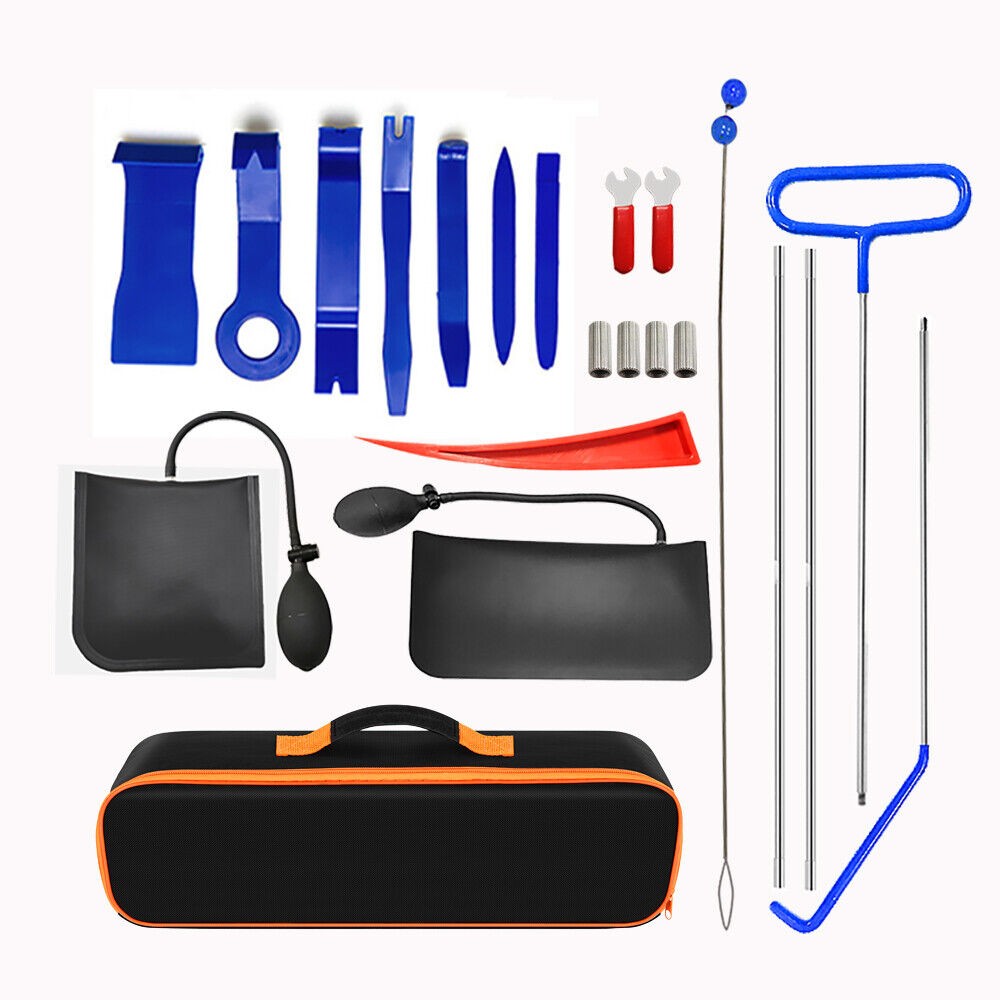 22 PCS Emergency Auto Tool Window-Car Door Lock Universal Kits Inflatable US