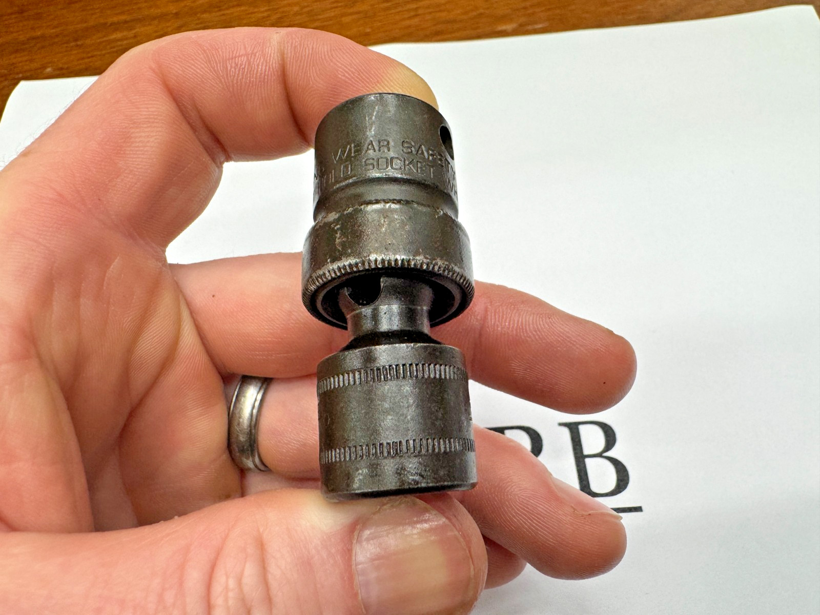 Snap-on Tools USA 3/8″ Drive 14mm Metric 6PT Impact Swivel Socket IPFM14B NICE