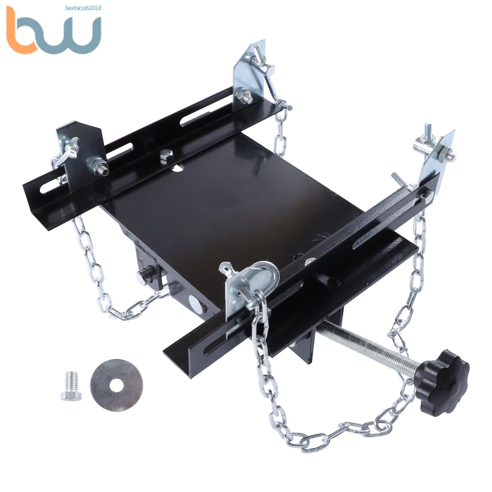 Transmission Floor Jack Adapter 1100lbs Capacity 1/2 Ton for Repair Tool Black