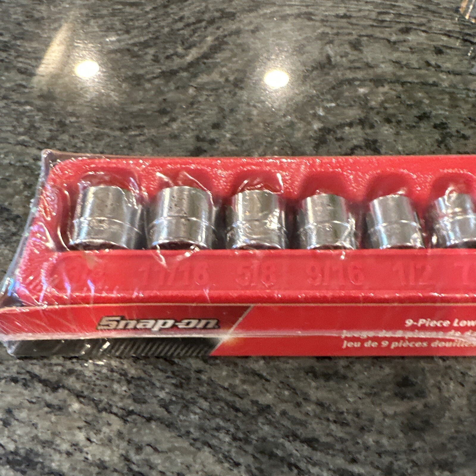 Snap On 209rf 8 Pc 3/8 drive low profile sae 12 point socket set 1/4-3/4”sealed