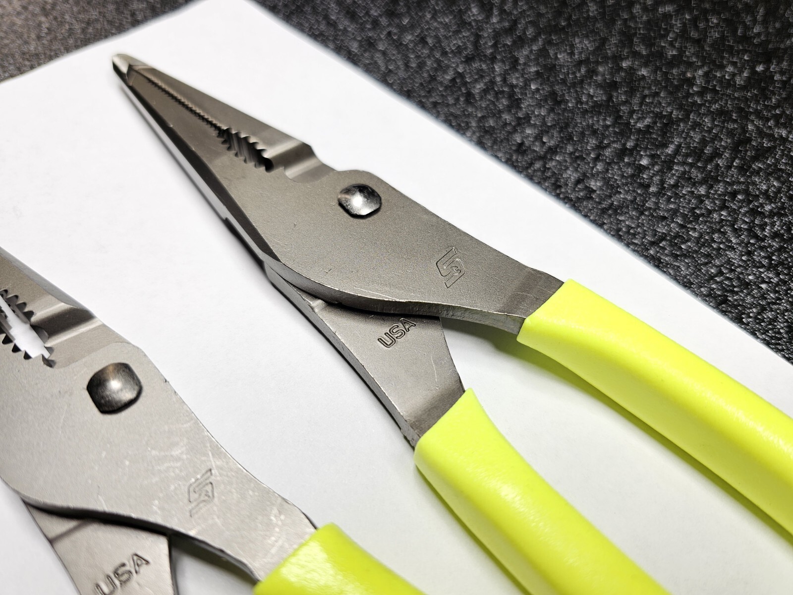 Snap-on Tools USA NEW 2pc HI-VIZ 7″ & 9″ Long Nose Slip Joint Pliers LN46ACF